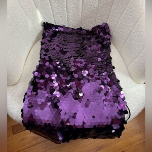 Urban Outfitters Plum Strapless Sequin Dress in Size Small